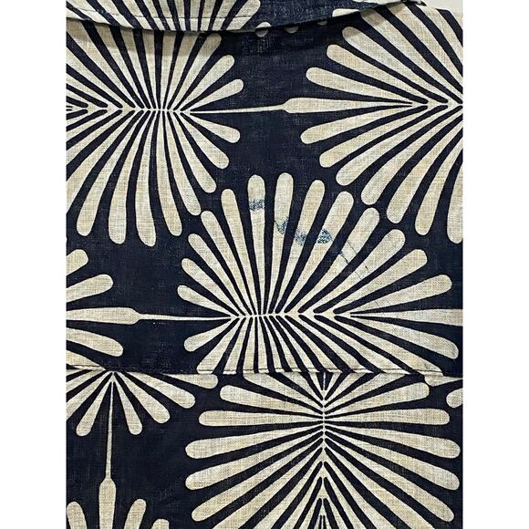 JOIE 100% Linen Collard Split Neck Tunic Top Size 2X Palm Leaf Tropical Resort - Picture 6 of 8